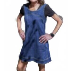 NEW EE:SOME sleeveless mini dress in denim